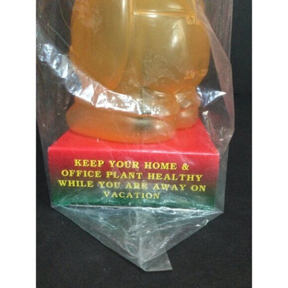Vintage Automatic Plant Watering Feeder Orange Gummy Bear Plastic In Package - Picture 4 of 7